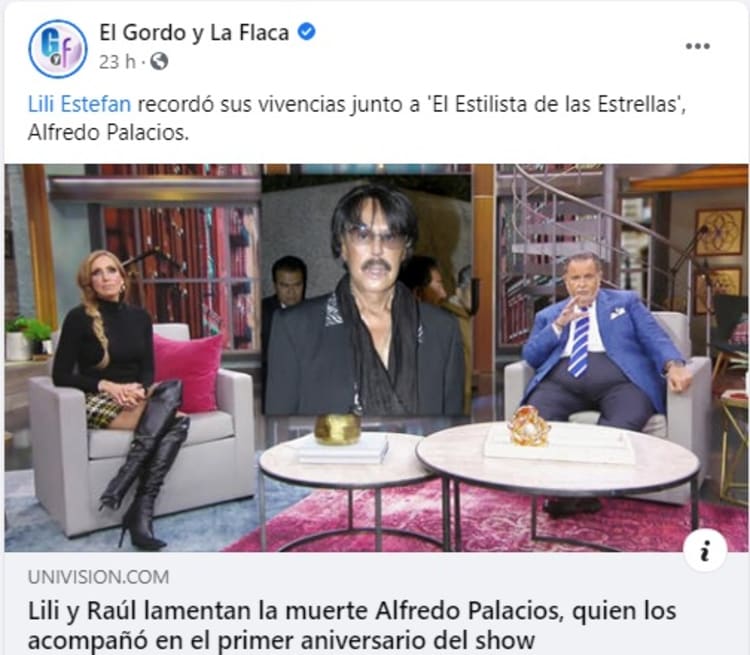 Lili Estefan ventilates experiences she lived with Alfredo Palacios