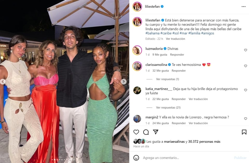 Lili Estefan Reveals Her Son's Partner, Lina Teresa, Lorenzo Jr, Rosie Hudson, MundoNOW