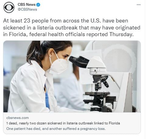 It is not yet identified which food spreads the bacteria