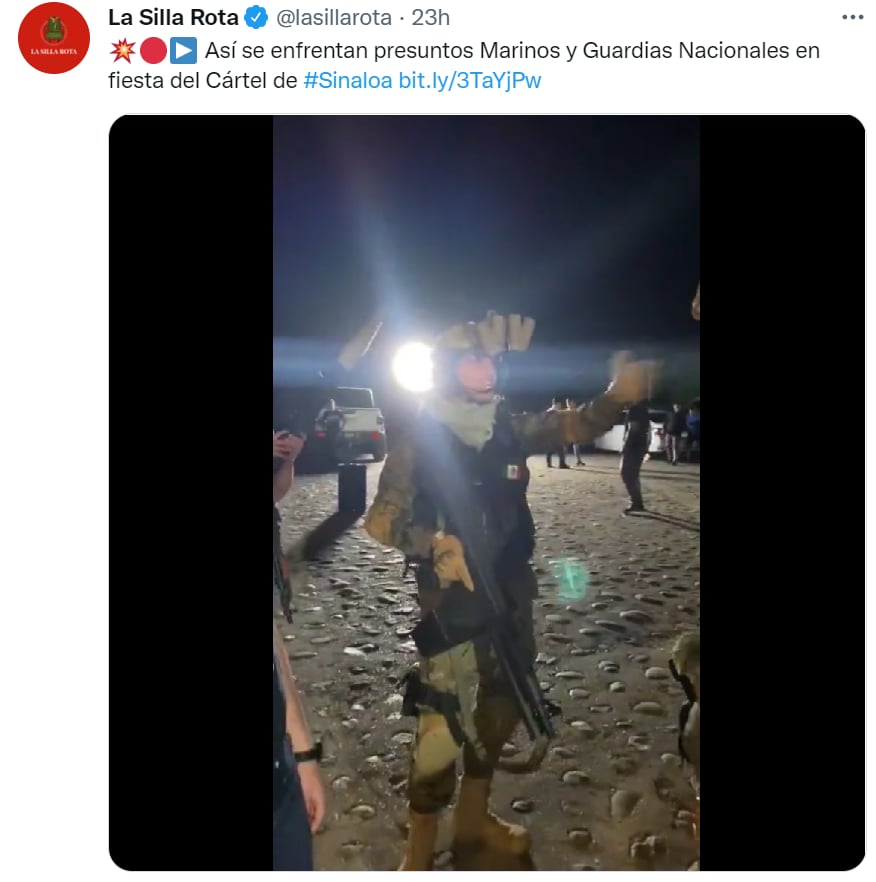 Marinos fiesta Cártel Sinaloa