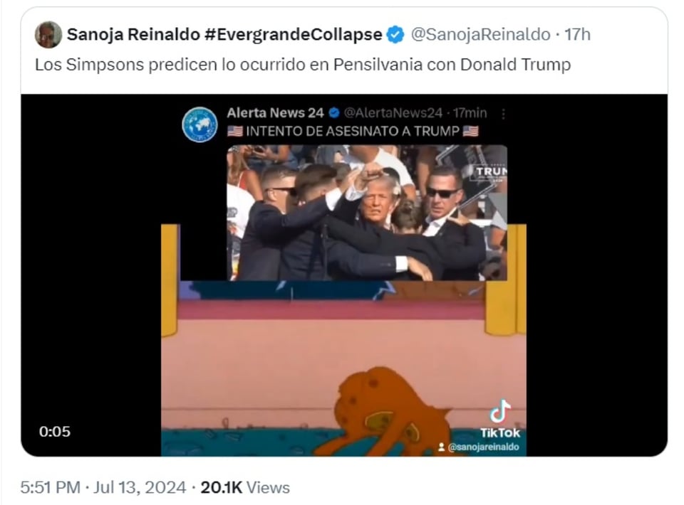 Los Simpson atentado Trump, Twitter, El peluquín del infierno, capítulo, MundoNOW