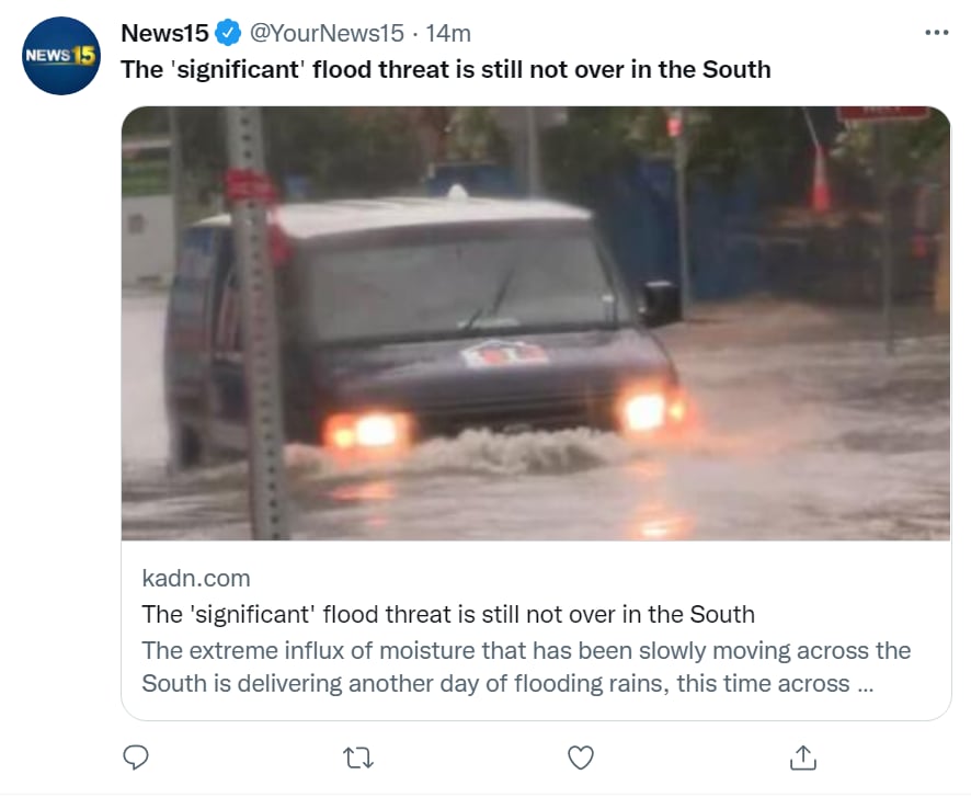 Otra zona batalló con las lluvias