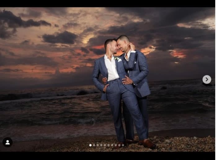 Luis Sandoval shares photos of his wedding with boyfriend