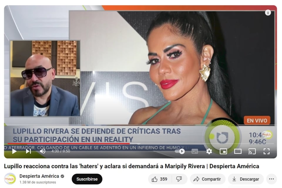 Lupillo Rivera Despierta América, lawsuit, legal actions, Maripily, MundoNOW