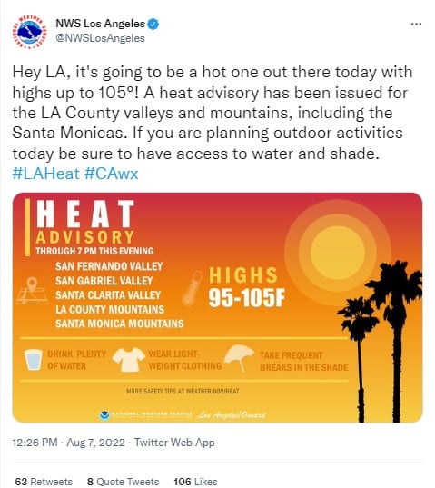 Ola de calor Los Ángeles