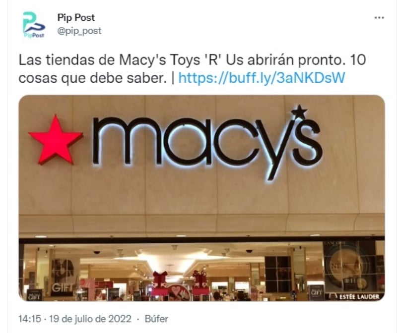 Macy's anuncia regreso de juguetería Toys'R'Us