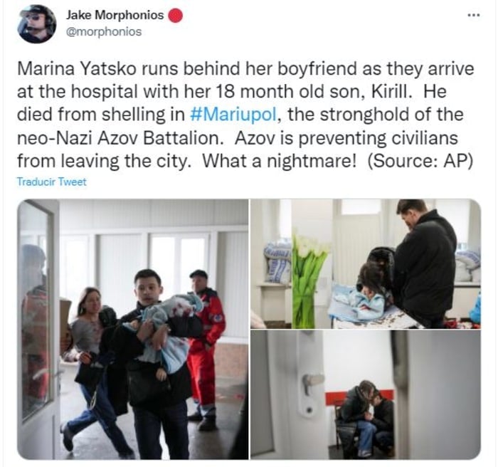 Baby dies in Russian attack