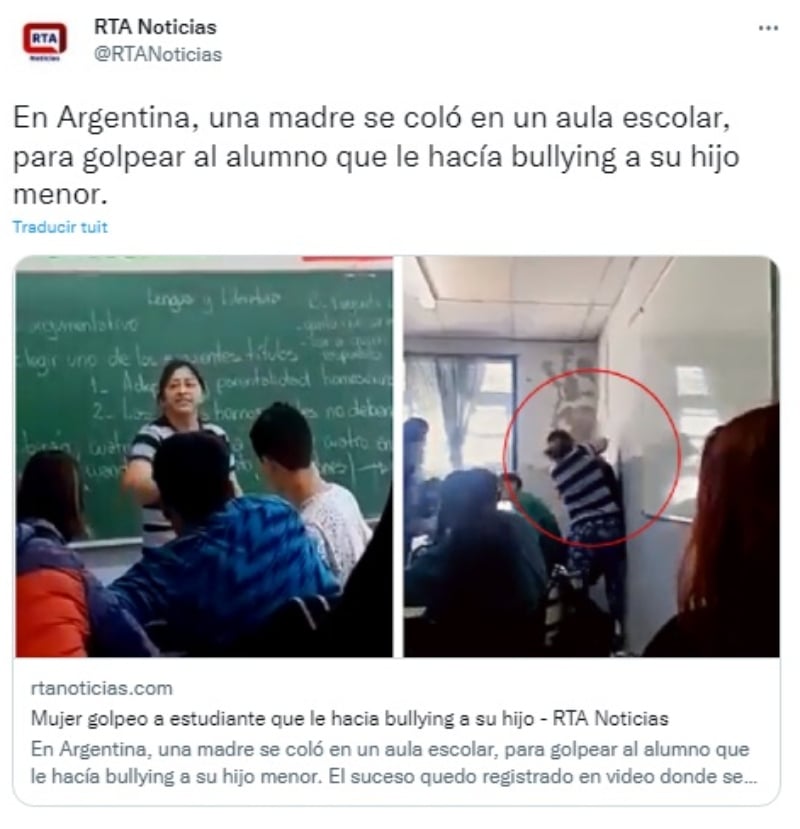 Madre golpea joven bullying: Arremete contra el estudiante
