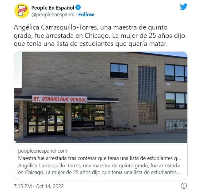 Hispanic teacher arrested list of students kill