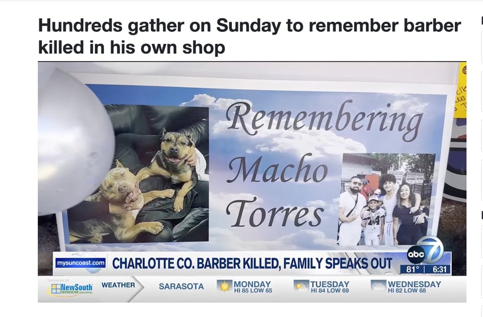 recordando a Macho Torres, barbero asesinado, Charlotte, Florida, MundoNOW
