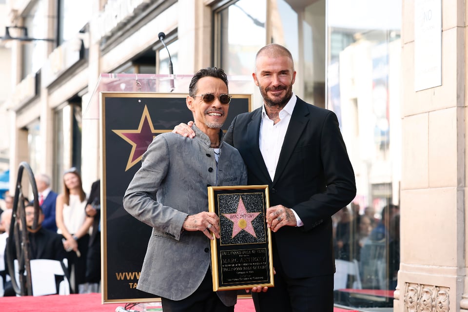 David Beckham, David Beckham y Marc Anthony, Paseo de la Fama de Hollywood, Estrella, Reconocimiento, MundoNow