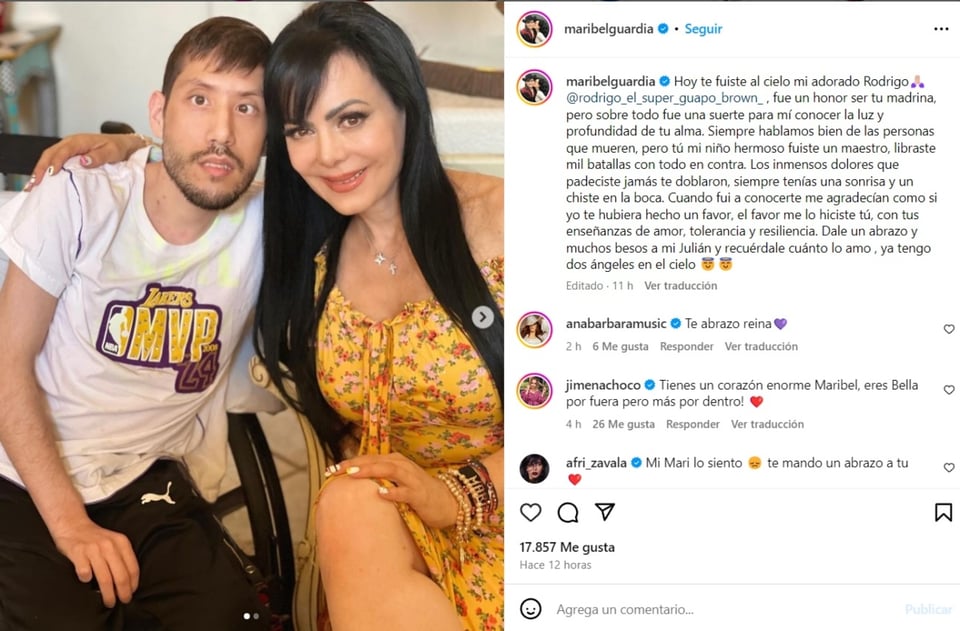 Maribel Guardia luto, Ana Bárbara, África Zavala, pésame, MundoNOW