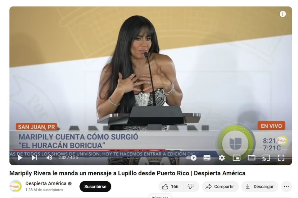 Maripily Rivera Puerto Rico, Lupillo Rivera, video, YouTube, MundoNOW