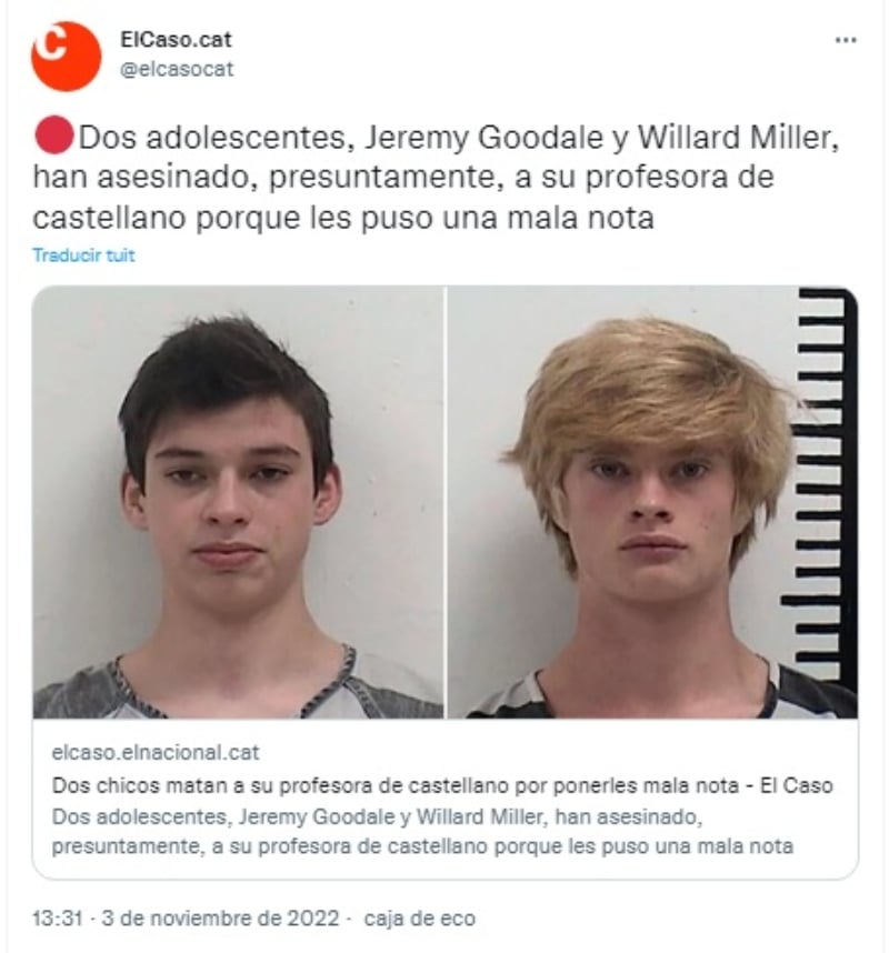 La siguieron después de la escuela