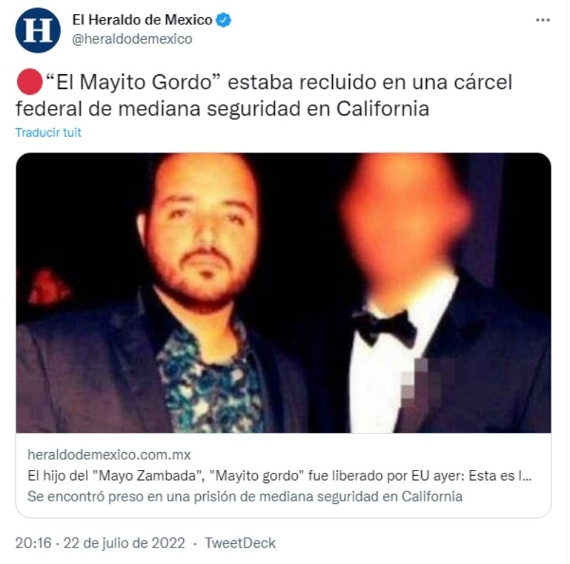 Tenía sentencia de 9 años