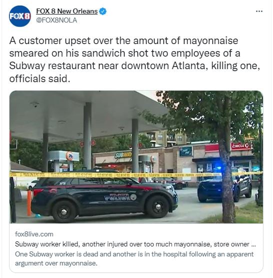 Unusual: shot because the sandwich had a lot of mayonnaise
