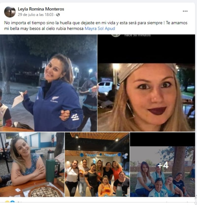 Se despiden de Mayra Sol Apud
