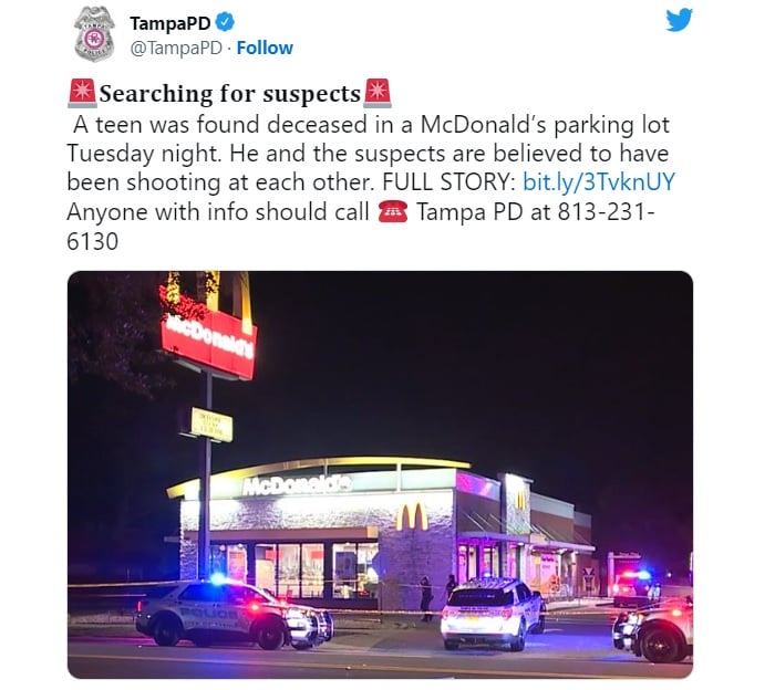 Tiroteo en McDonalds Tampa muerto