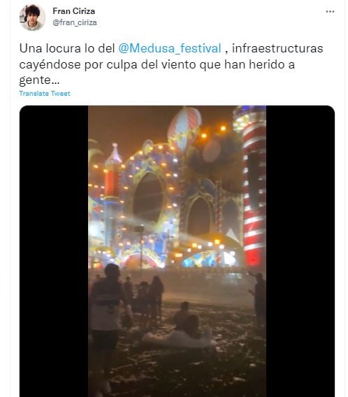 Tragedia en Festival Medusa tras colapso de escenario