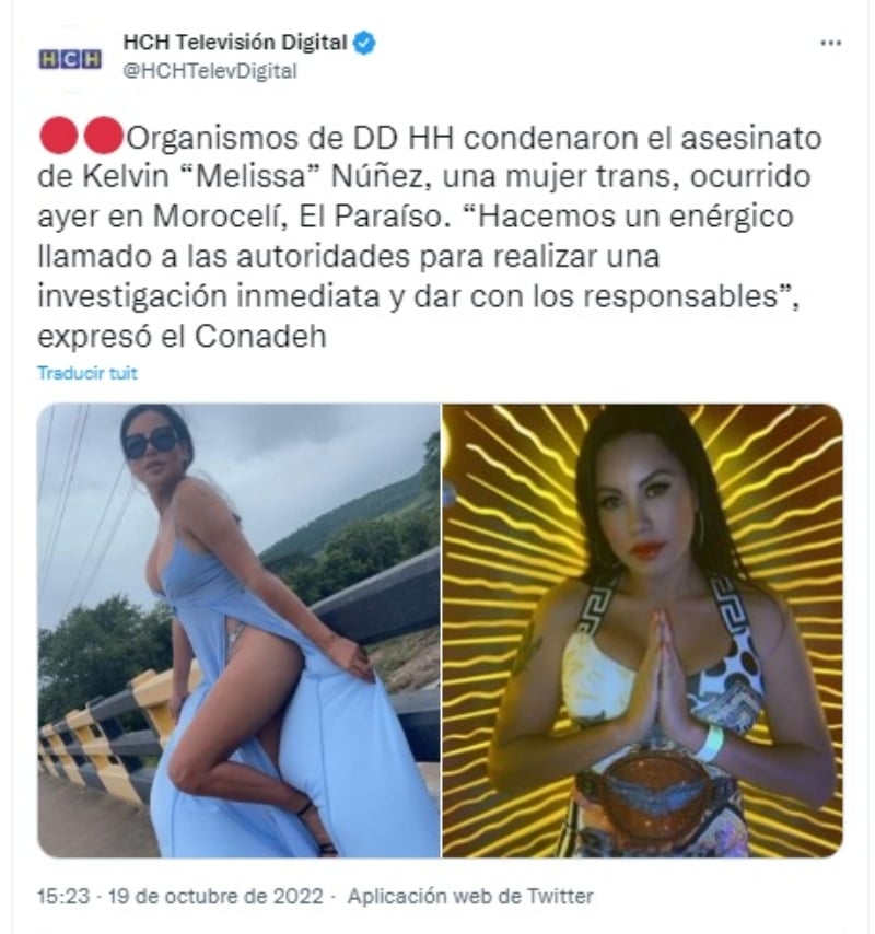 Melissa Núñez asesinada Honduras: Fue interceptada por hombres armados