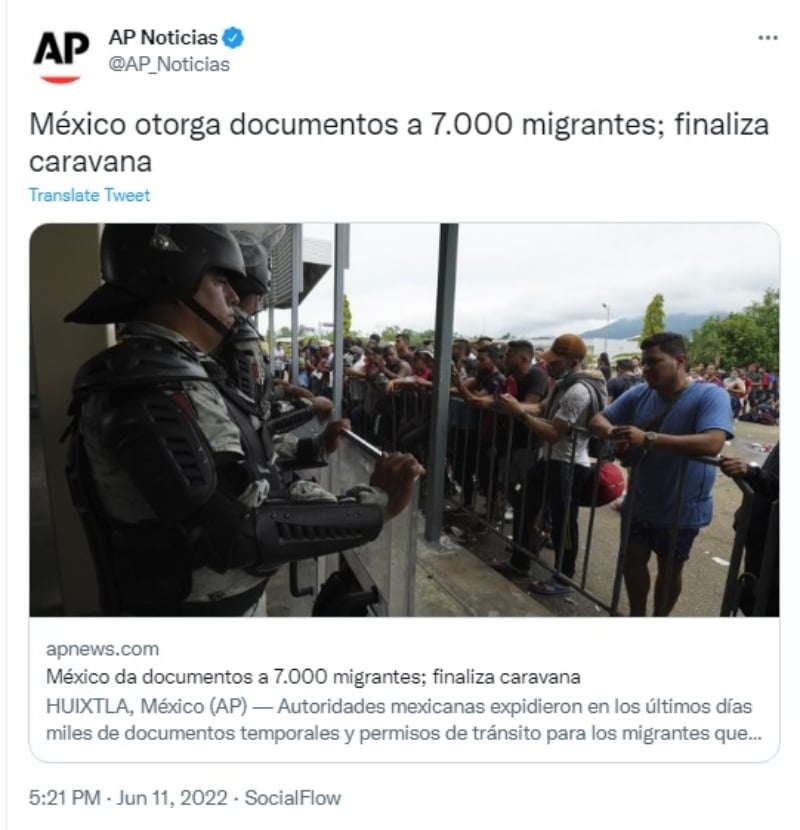 México otorga miles de documentos a migrantes