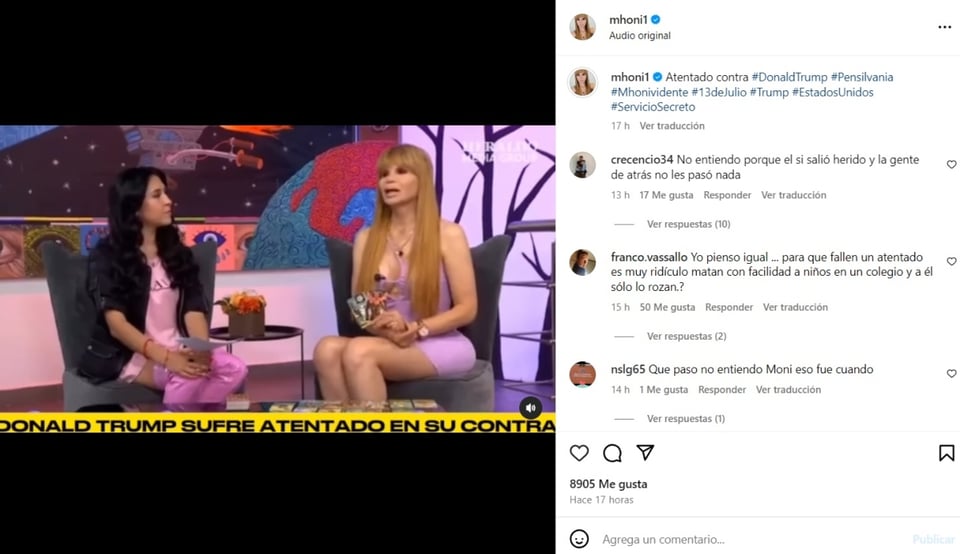 Mhoni Vidente and Donald Trump, video, El Heraldo de México, letters, MundoNOW
