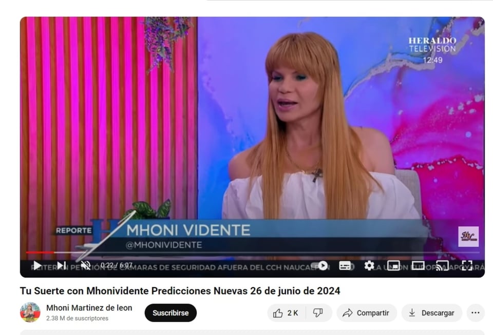 Mhoni Vidente predice julio, Claudia Sheinbaum, Donald Trump, presidente EEUU, MundoNOW