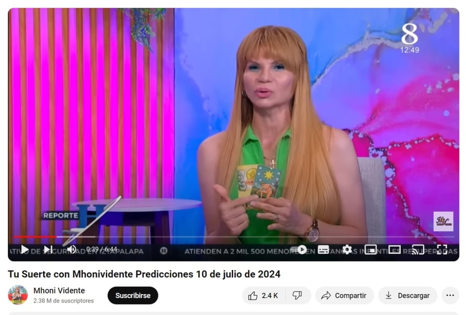 Mhoni Vidente 13 julio, día cabalístico, signos zodiacales, YouTube, MundoNOW
