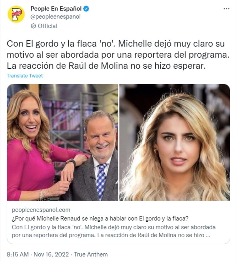 Michelle Renaud molesta El Gordo y la Flaca: "No me gusta"
