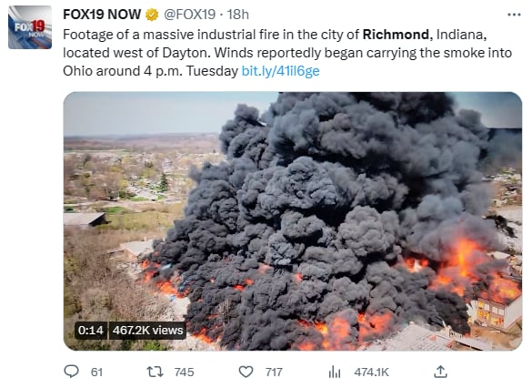 Incendio planta reciclaje evacuación