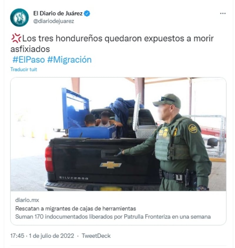 Migrants toolboxes: They were exposed to the heat