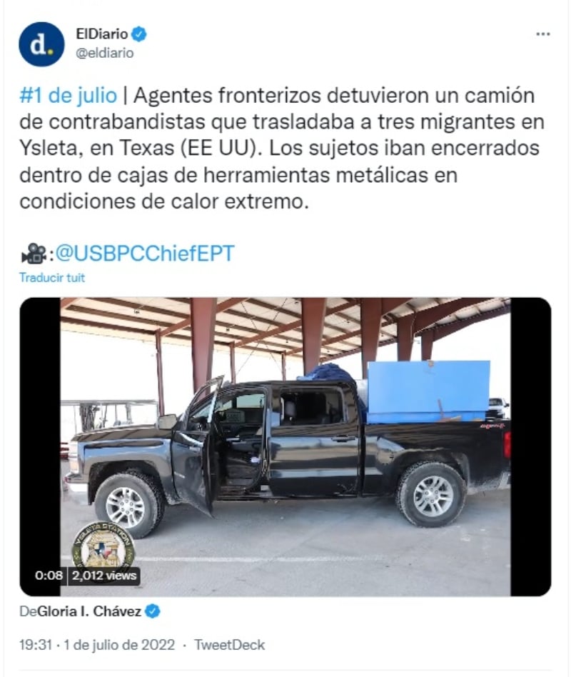 You find migrants locked in tool boxes