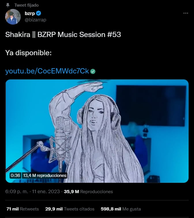 Shakira y Bizarrap son tendencia mundial