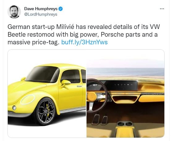 La potencia del restaurado Volkswagen Beetle