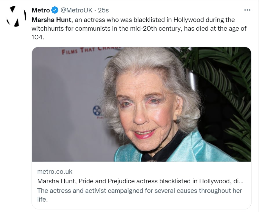 Fallece famosa artista
