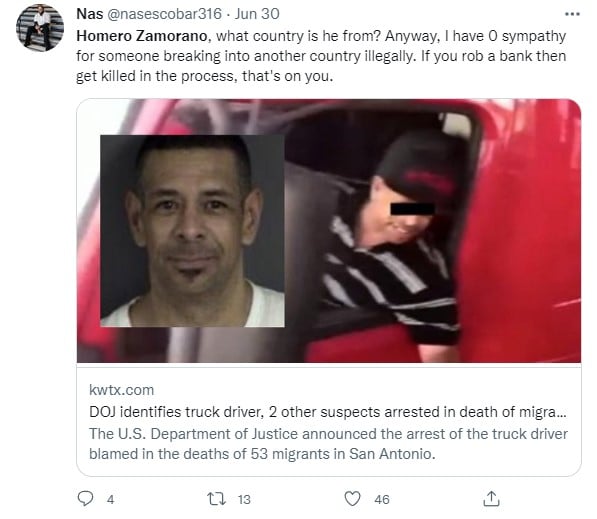 Mamá chofer tráiler migrantes