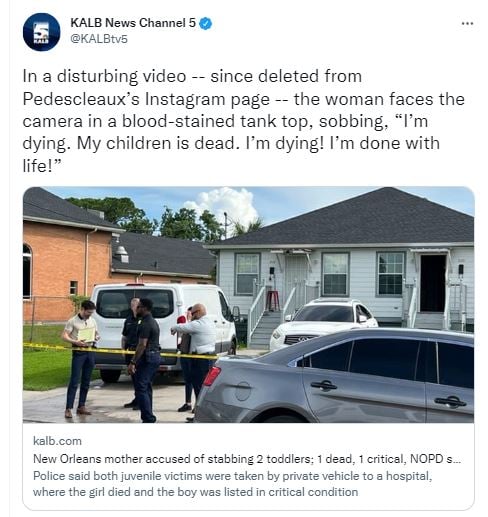 La madre publicó un video en Instagram luego de que mató a su hija