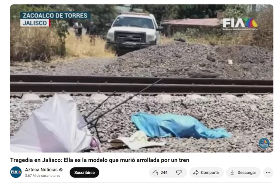 Venezuelan train model, authorities, support, death, MundoNOW