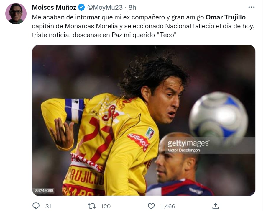 Muere futbolista Omar Trujillo