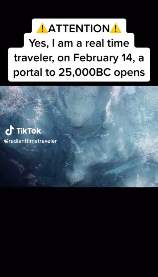 The time traveler said that on February 14 a portal was opened