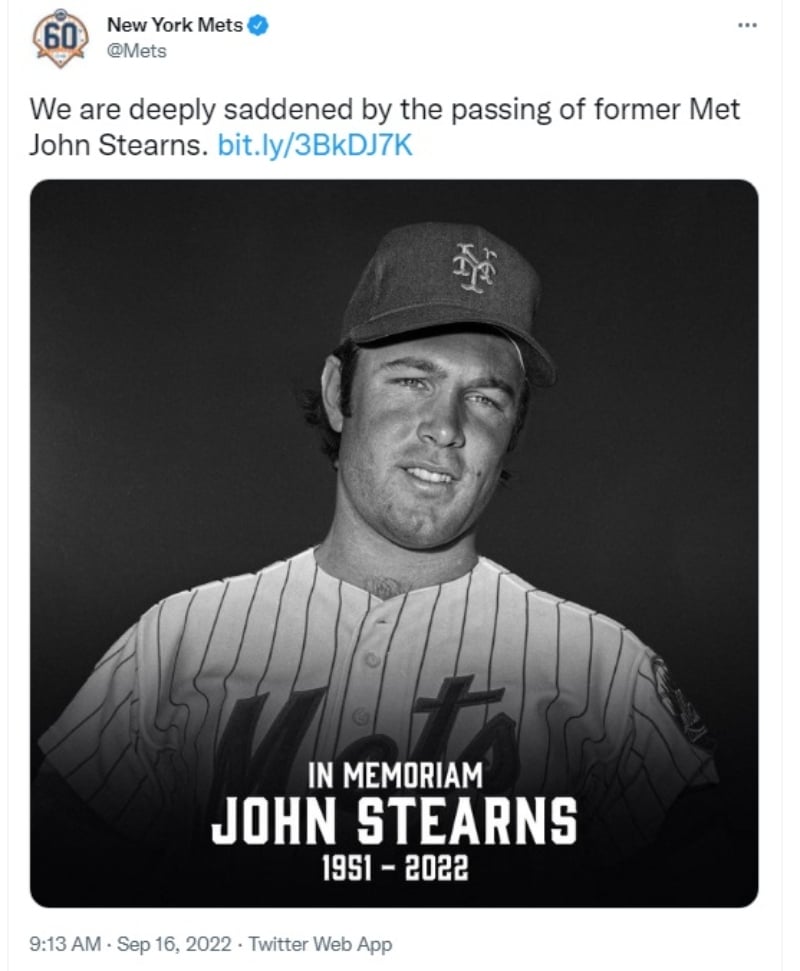 Muere beisbolista John Stearns: Pierde la batalla contra el cáncer