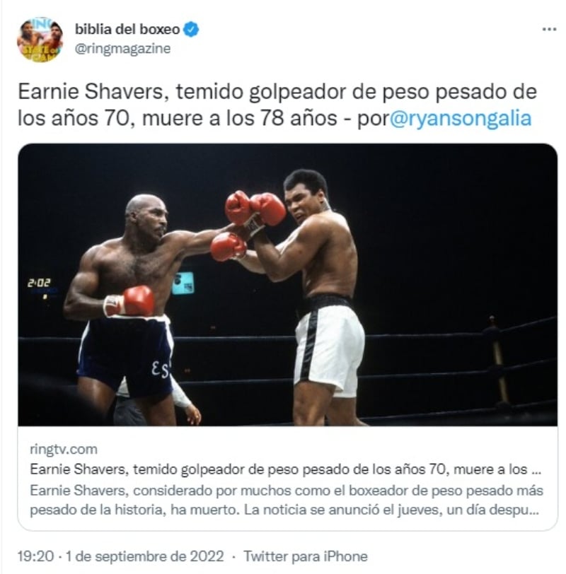 Boxer Earnie Shavers dies: His fight against Muhammad Ali
