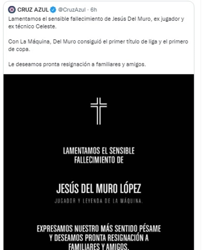 Muere Jesús del Muro: Fue una estrella de la Selección mexicana