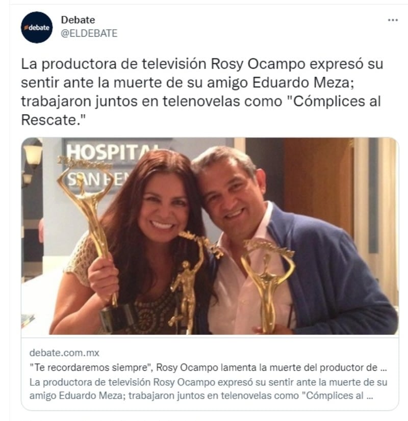 Producer Eduardo Meza dies: He died at 60 years of age