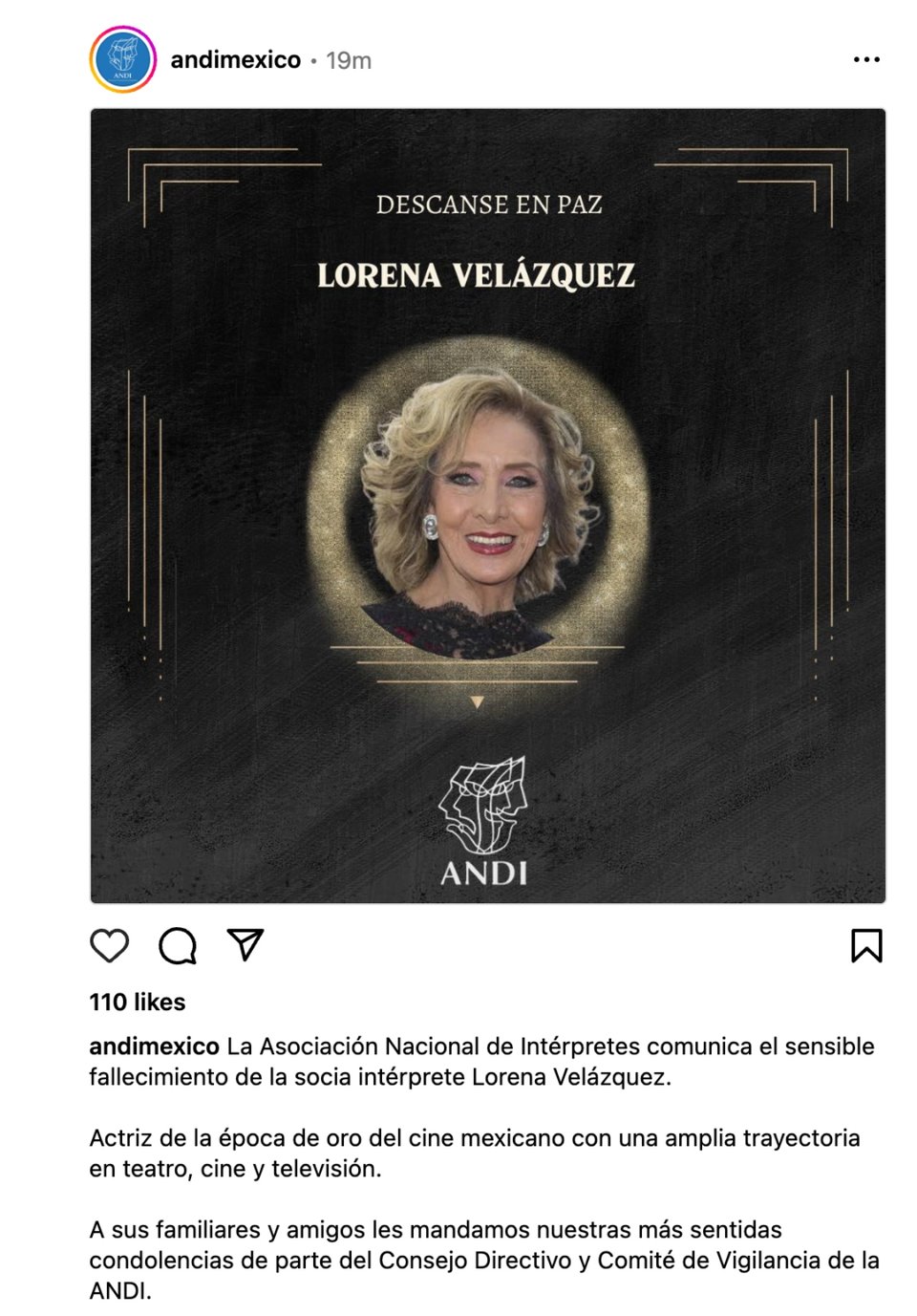 Muere Lorena Velázquez, Lorena Velázquez, ANDI, muerte, MundoNOW