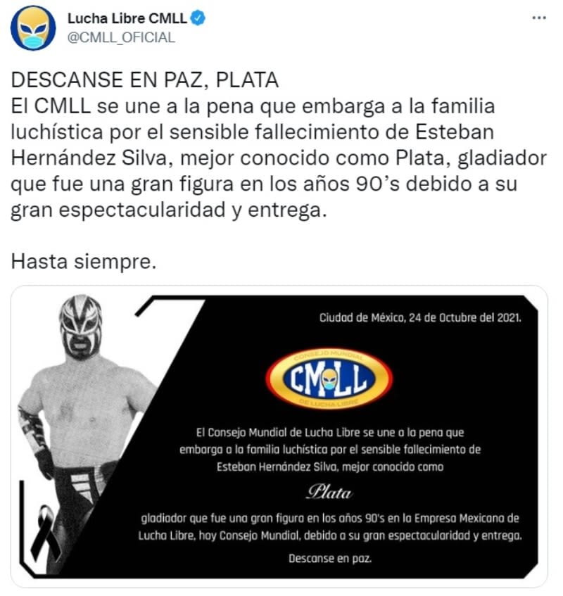 They announce that the fighter Plata dies of a sudden heart attack