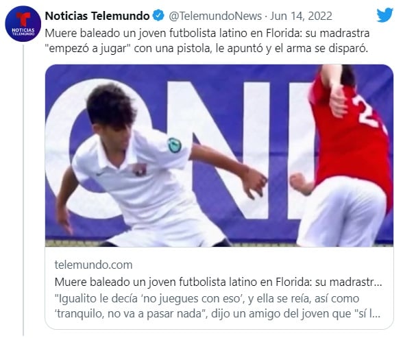 Muere joven promesa del deporte tras recibir disparo de su madrastra