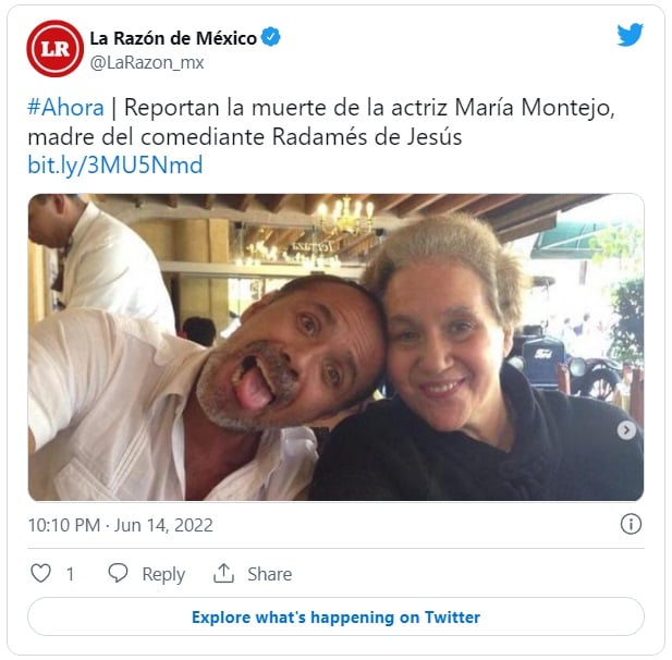 Muere la actriz María Montejo, madre del comediante Radamés de Jesús