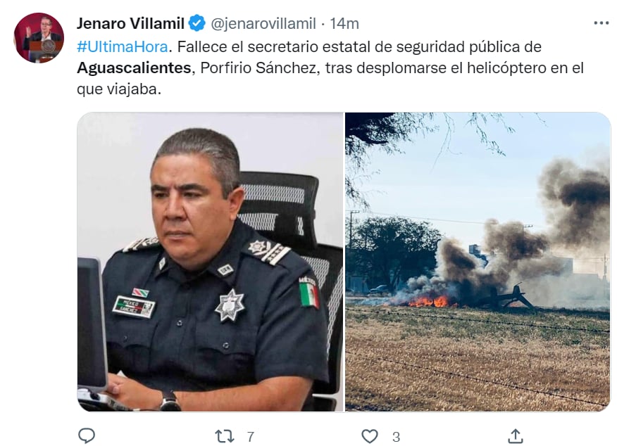 accidente aéreo