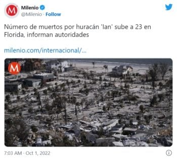 muertos Florida huracán Ian emergencia Carolina del Norte